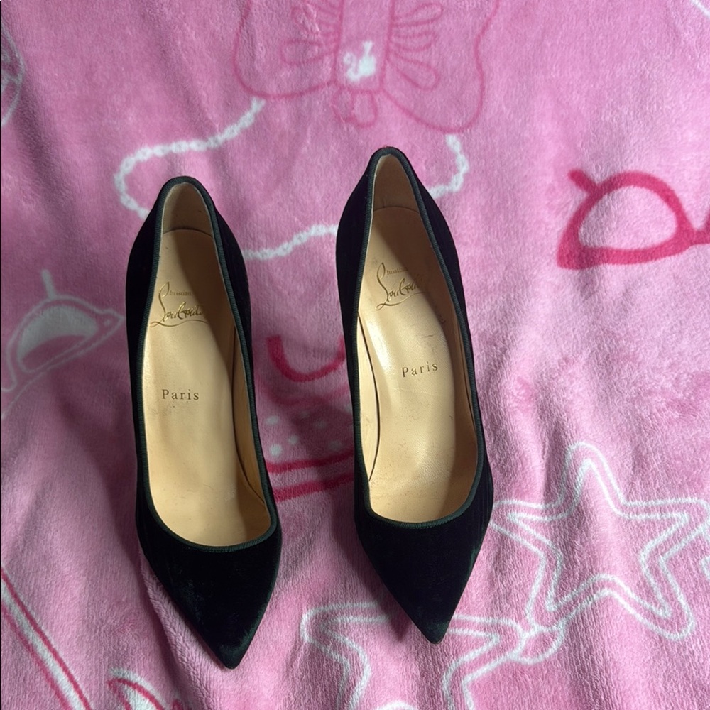 Christian Louboutin Green Heels Elegant Design